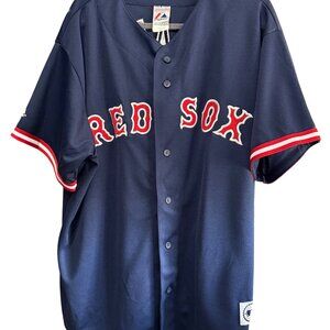 Majestic Genuine Boston Red Sox Nomar Garciaparra #5 Jersey XXL Navy  Mens